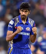 Bumrah celebrates against Gujarat Lions